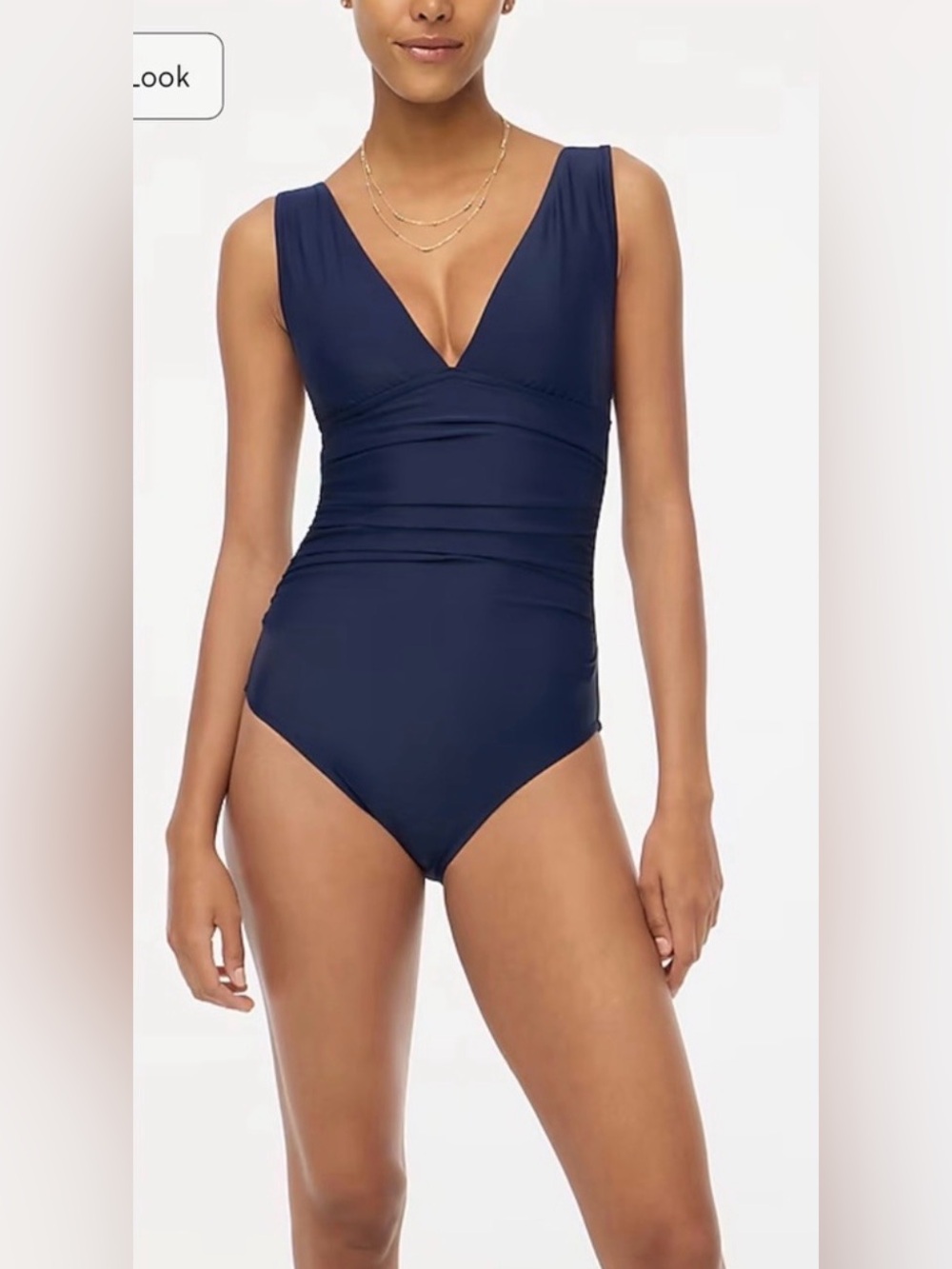 J.Crew Ruched plunge one-piece swimsuit